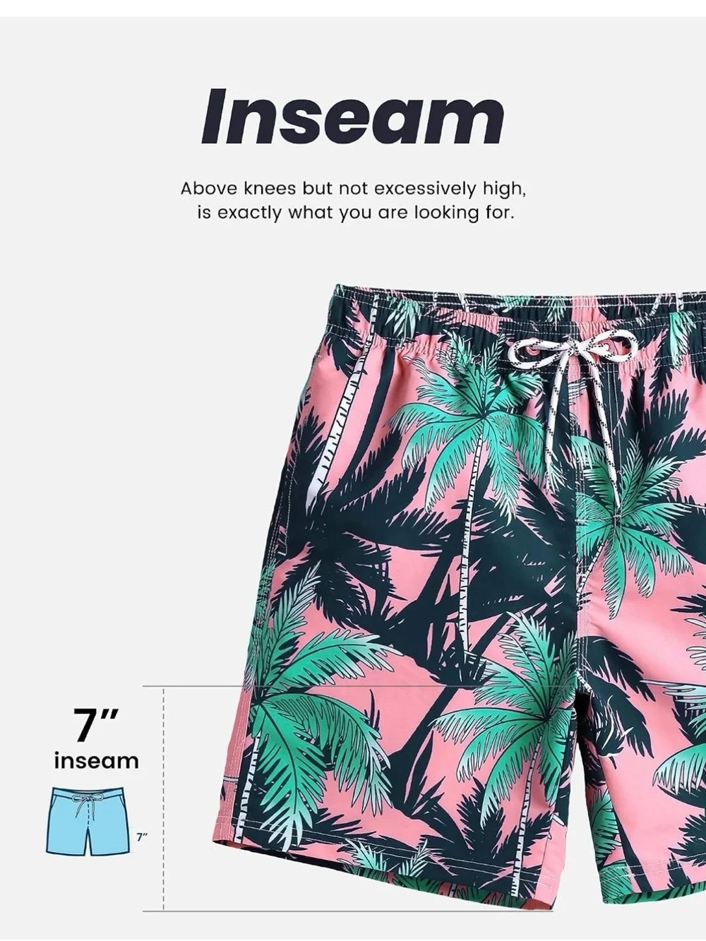 Men's Pink Pineapple Print Swim Trunks with Green Accents